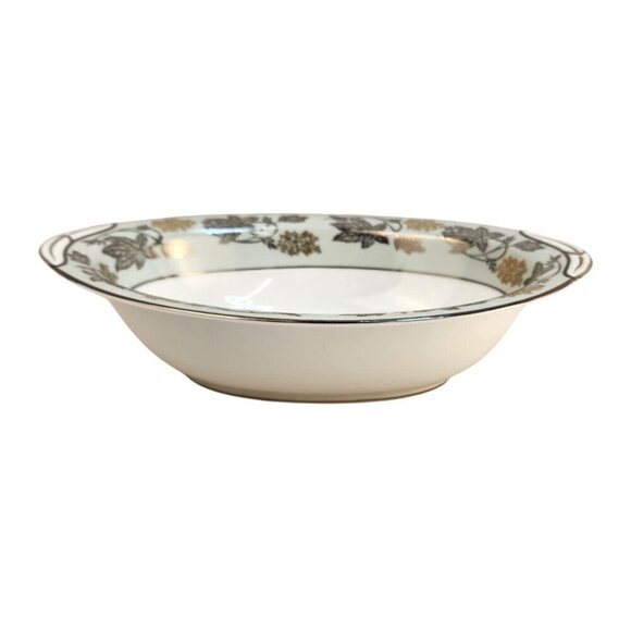 Noritake China 5487 Oval Dish With Floral Leaf Design Made In Japan Porcelain - Picture 4 of 9